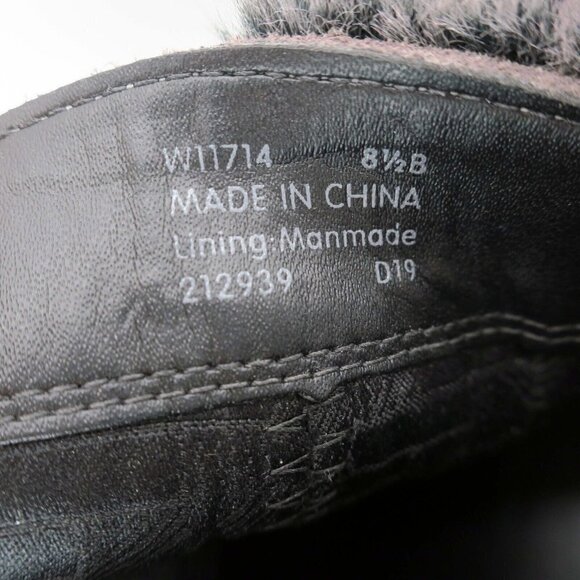 Cole Haan Coralie Wedge Waterproof Suede Gray Faux Fur Boot W11714 Women's 8.5B - Picture 5 of 5